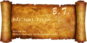 Bátyel Tilla névjegykártya